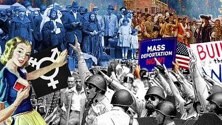 a collage of right wing icons