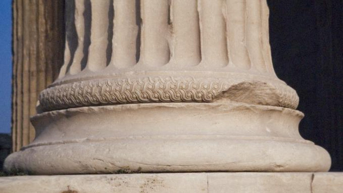 column base at Erechtheion, Athens